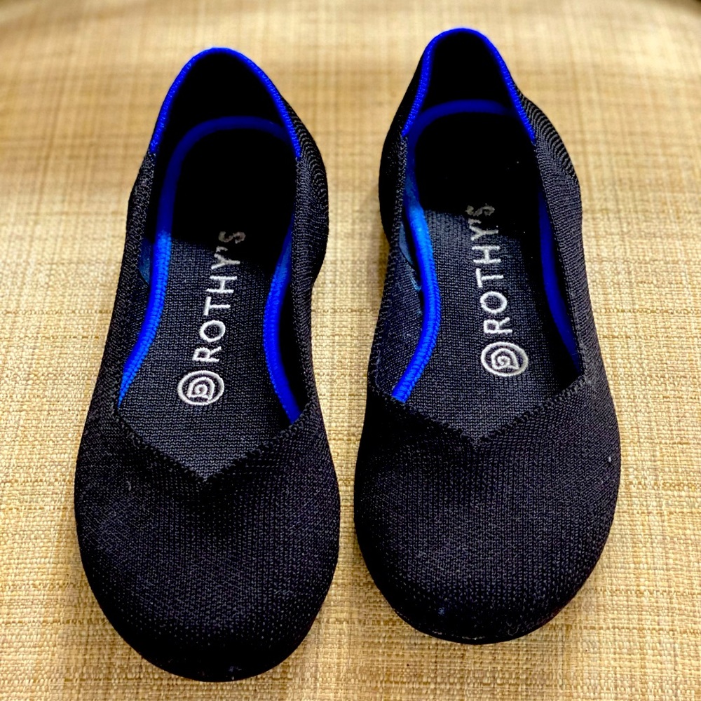Rothy's Round Toe Black Flats